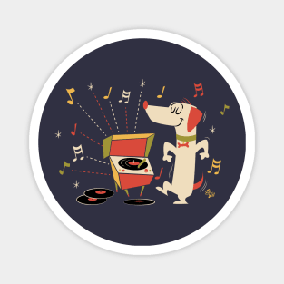 Dancing dog Magnet